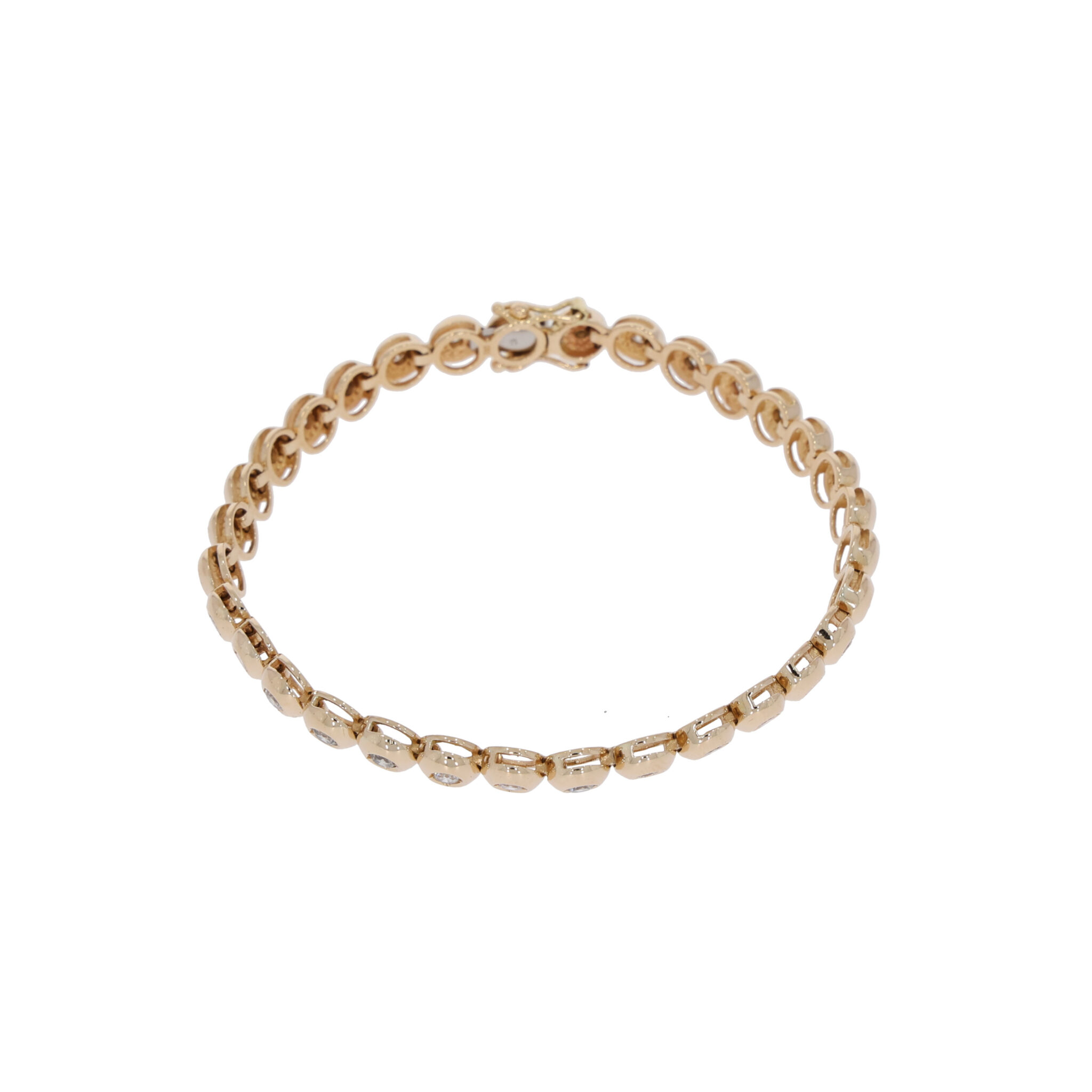 Tennisarmband Gelbgold 750 / 18K mit ca. 2ct Diamanten - Bild 4