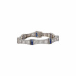 Riviérearmband Platin 950 mit 1,8ct Saphiren und 3,85ct Diamanten Vorschau