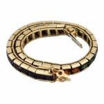 Regenbogen Armband 17,5cm Brasilianische Farbsteine Gelbgold 750/ 18K - Bild 2 Vorschau