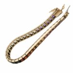 Regenbogen Armband 17,5cm Brasilianische Farbsteine Gelbgold 750/ 18K - Bild 7 Vorschau