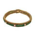 Smaragd Armband 20cm ca. 0,36 ct Diamanten Gelbgold 750/ 18K Vorschau