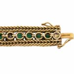 Smaragd Armband 20cm ca. 0,36 ct Diamanten Gelbgold 750/ 18K - Bild 5 Vorschau