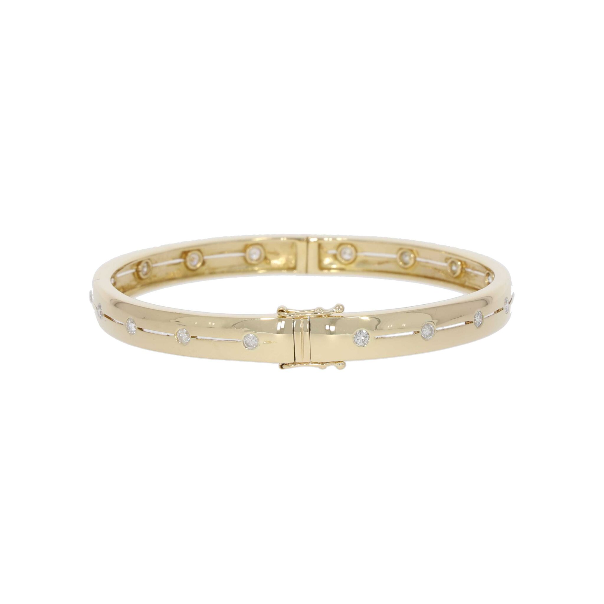 Armreif Gelbgold 750 / 18K mit ca. 0,5ct Diamanten - Bild 2