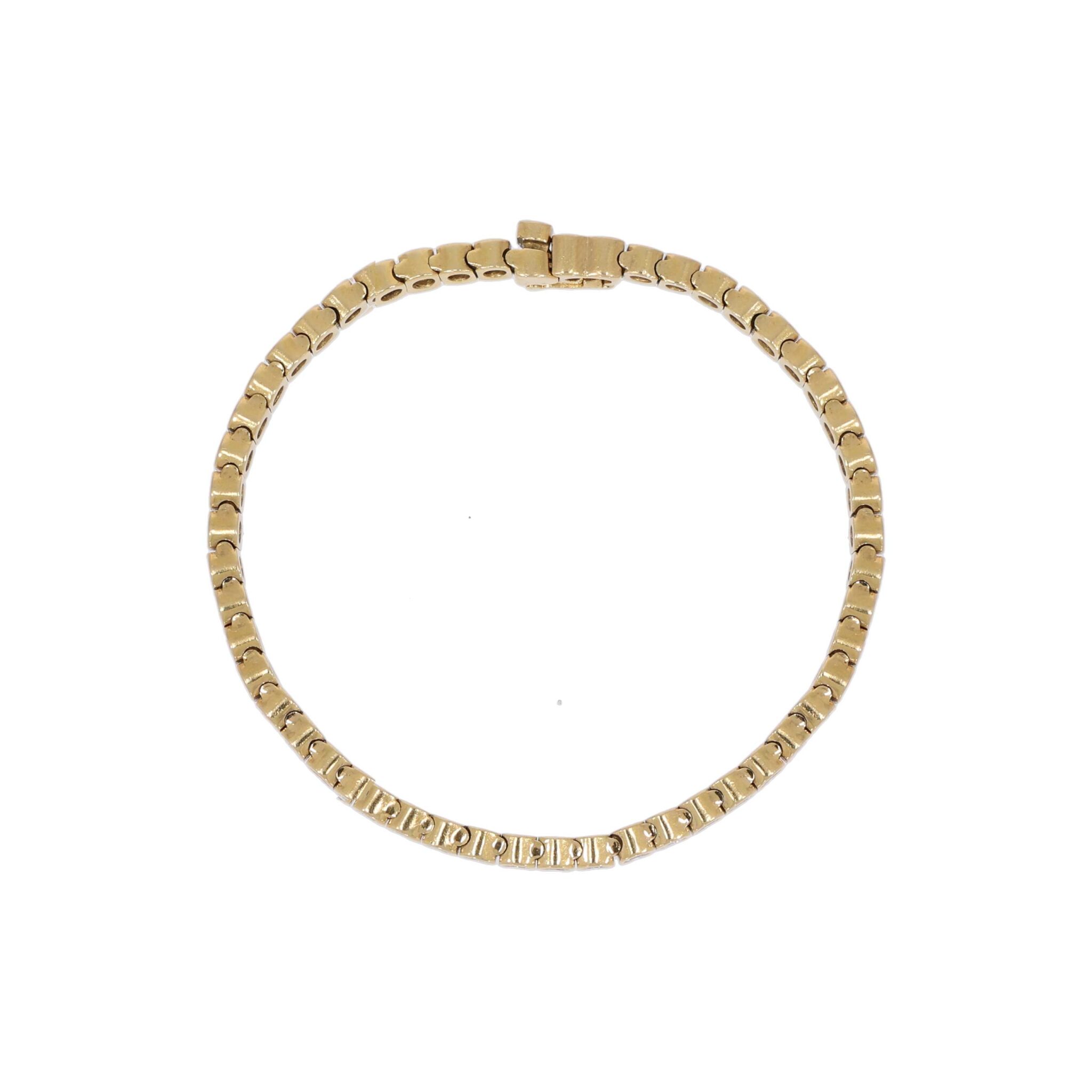 Tennisarmband Gelbgold 750 / 18K mit 4,7ct Diamanten - Bild 2