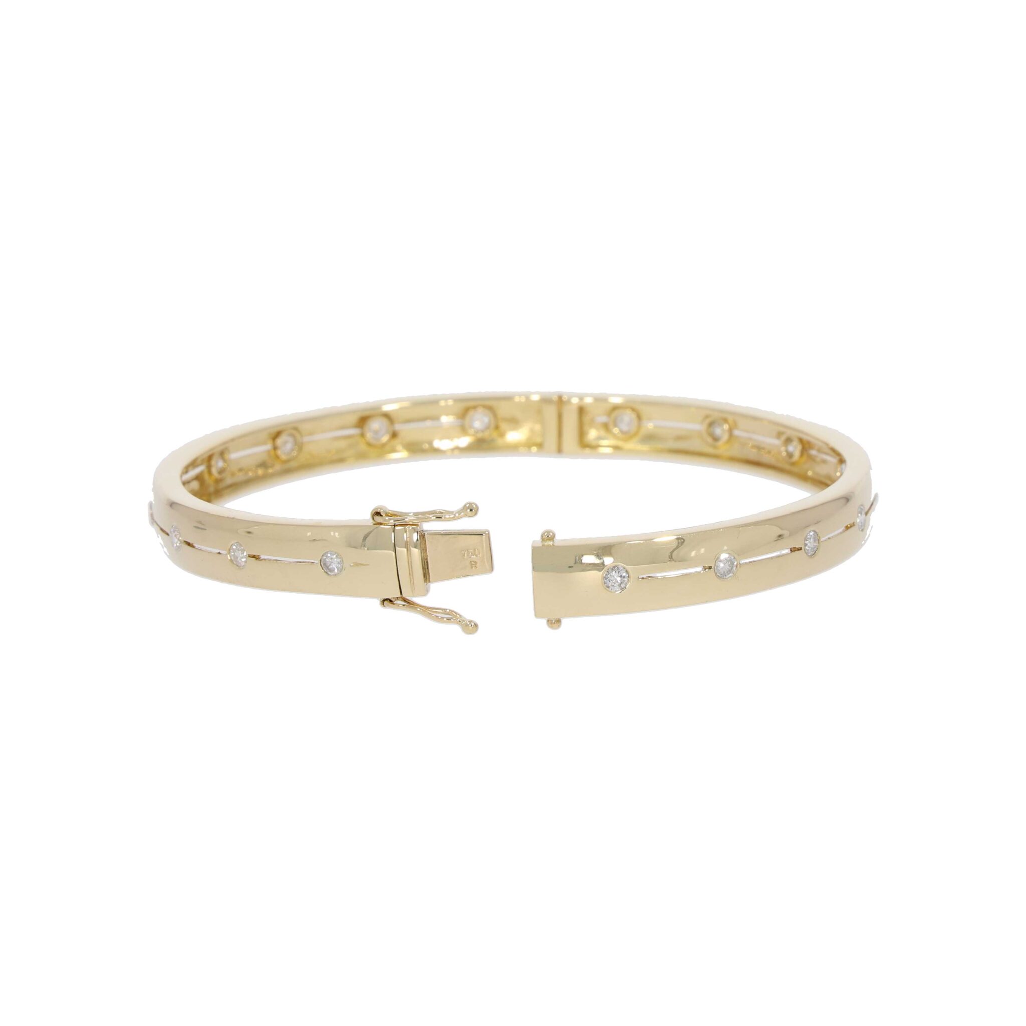 Armreif Gelbgold 750 / 18K mit ca. 0,5ct Diamanten - Bild 3