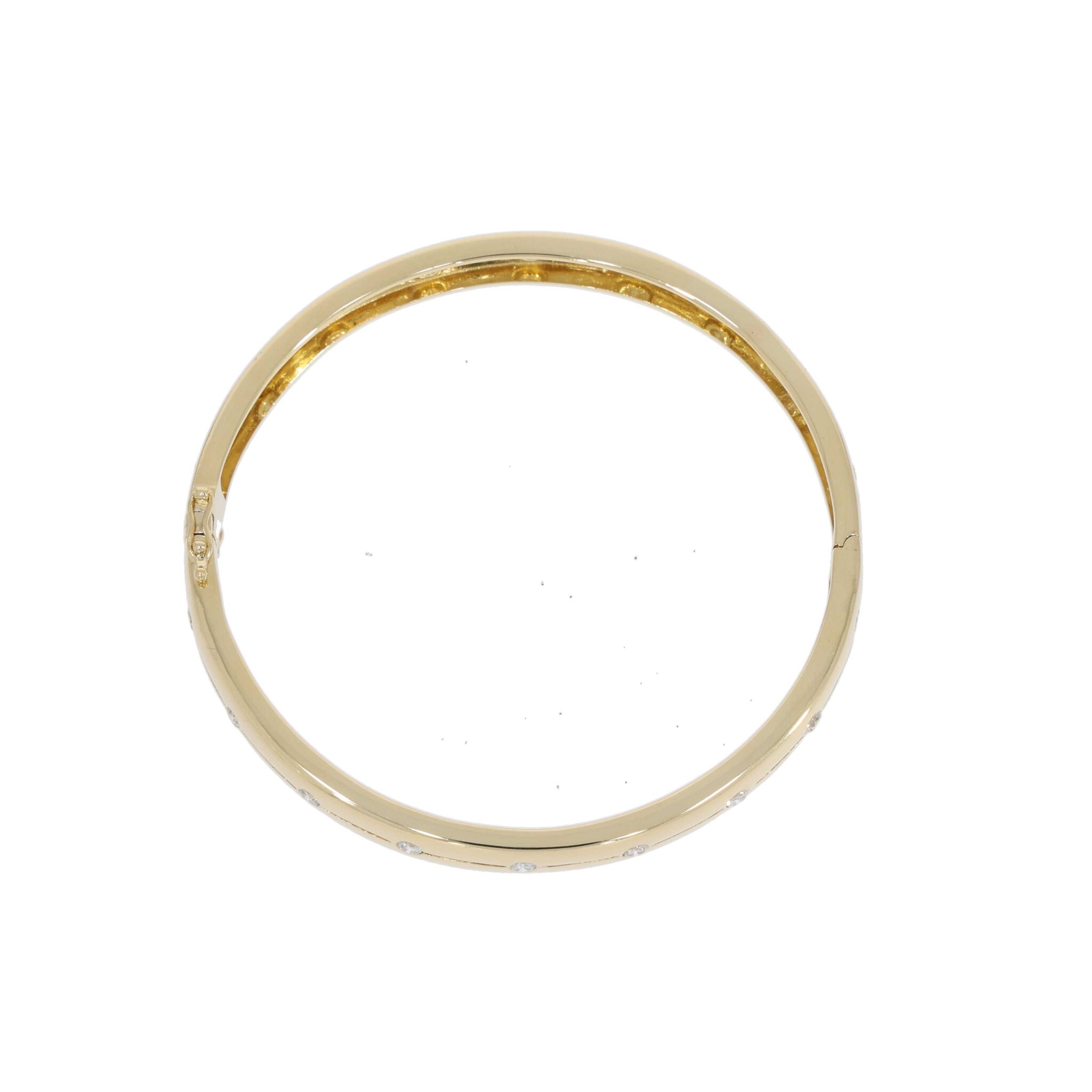 Armreif Gelbgold 750 / 18K mit ca. 0,5ct Diamanten - Bild 4