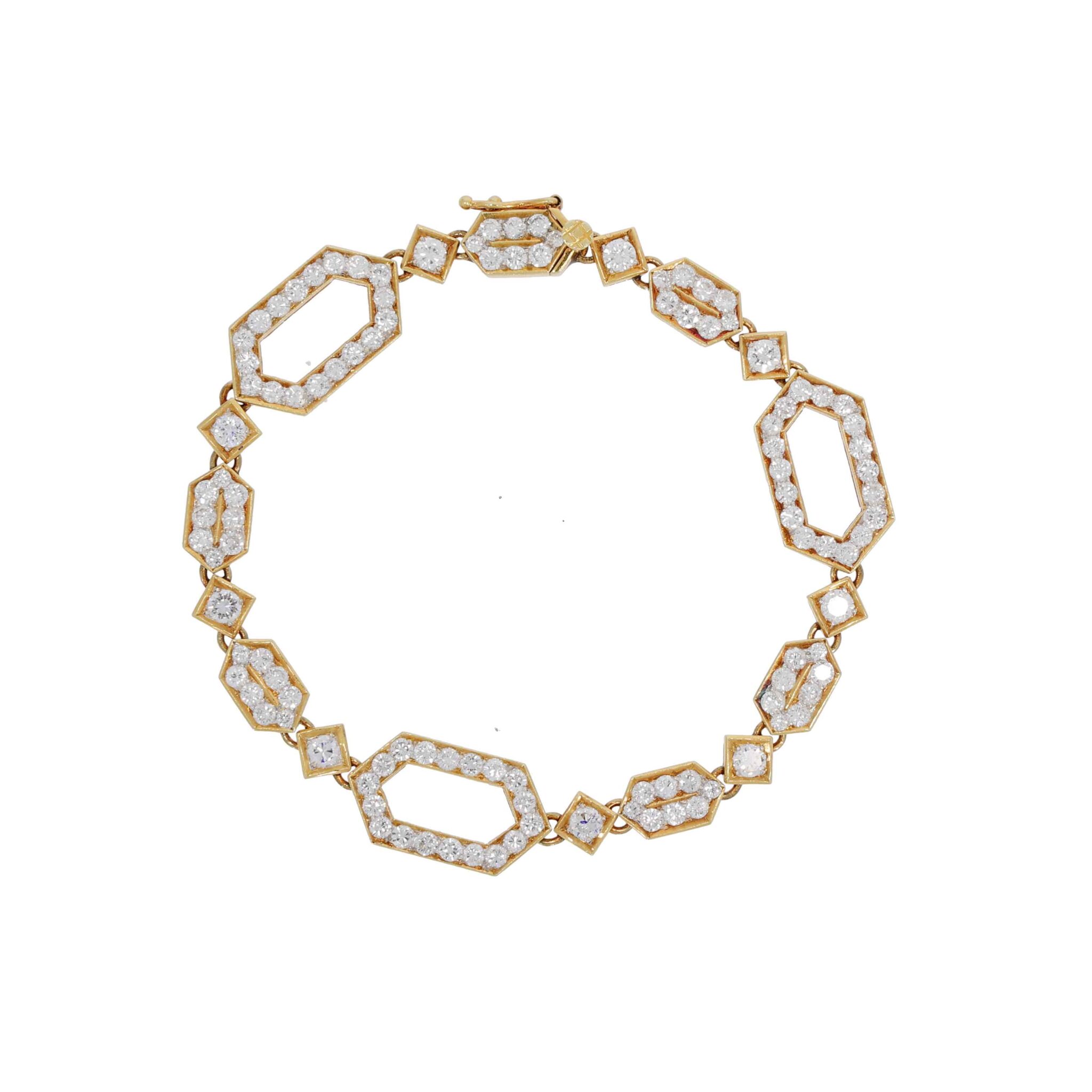 Armband 17,5cm Gelbgold 750 / 18K mit ca.5,34ct Diamanten - Bild 2