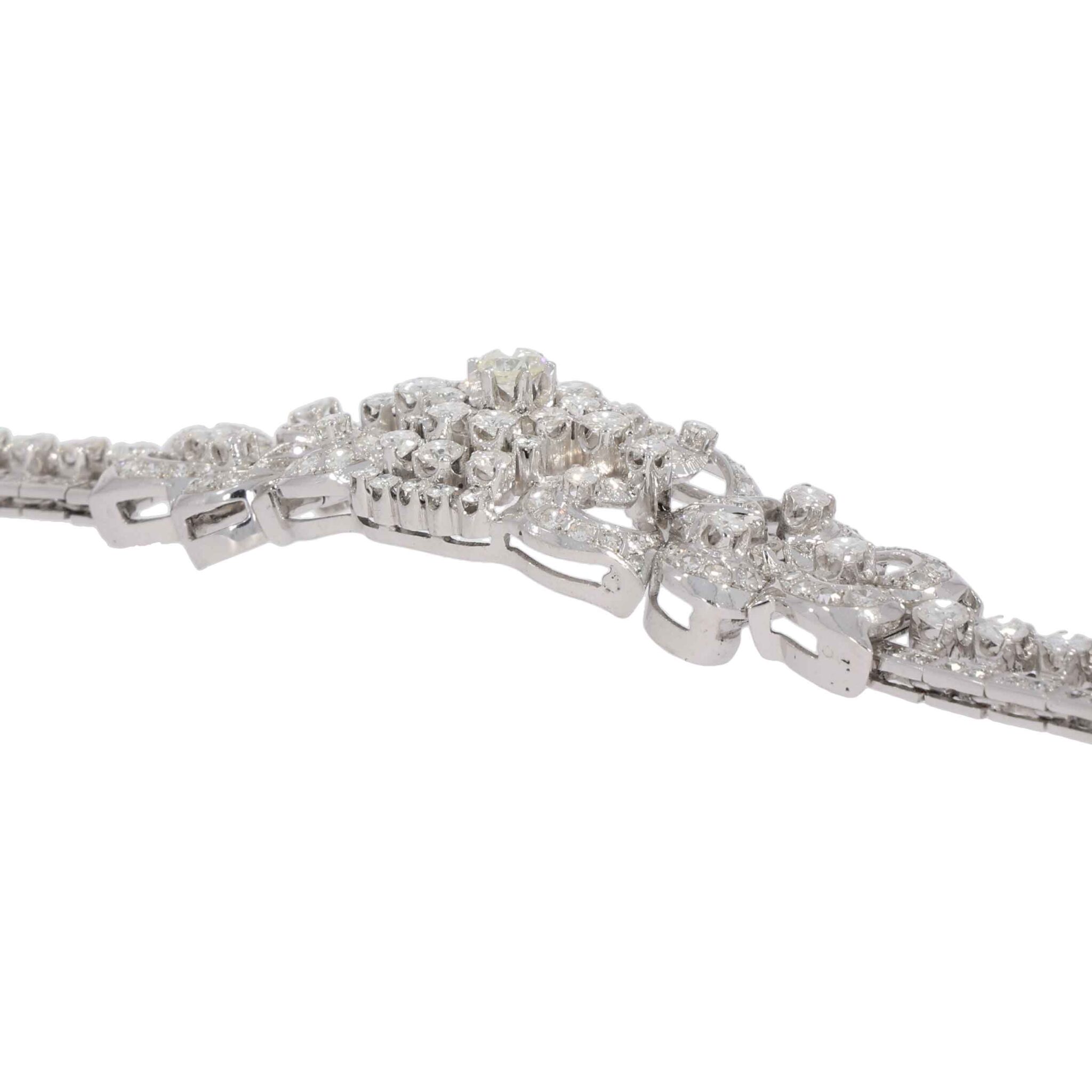 Art Deco Armband Weißgold 750 / 18K mit ca. 7,05ct DIamanten - Bild 2