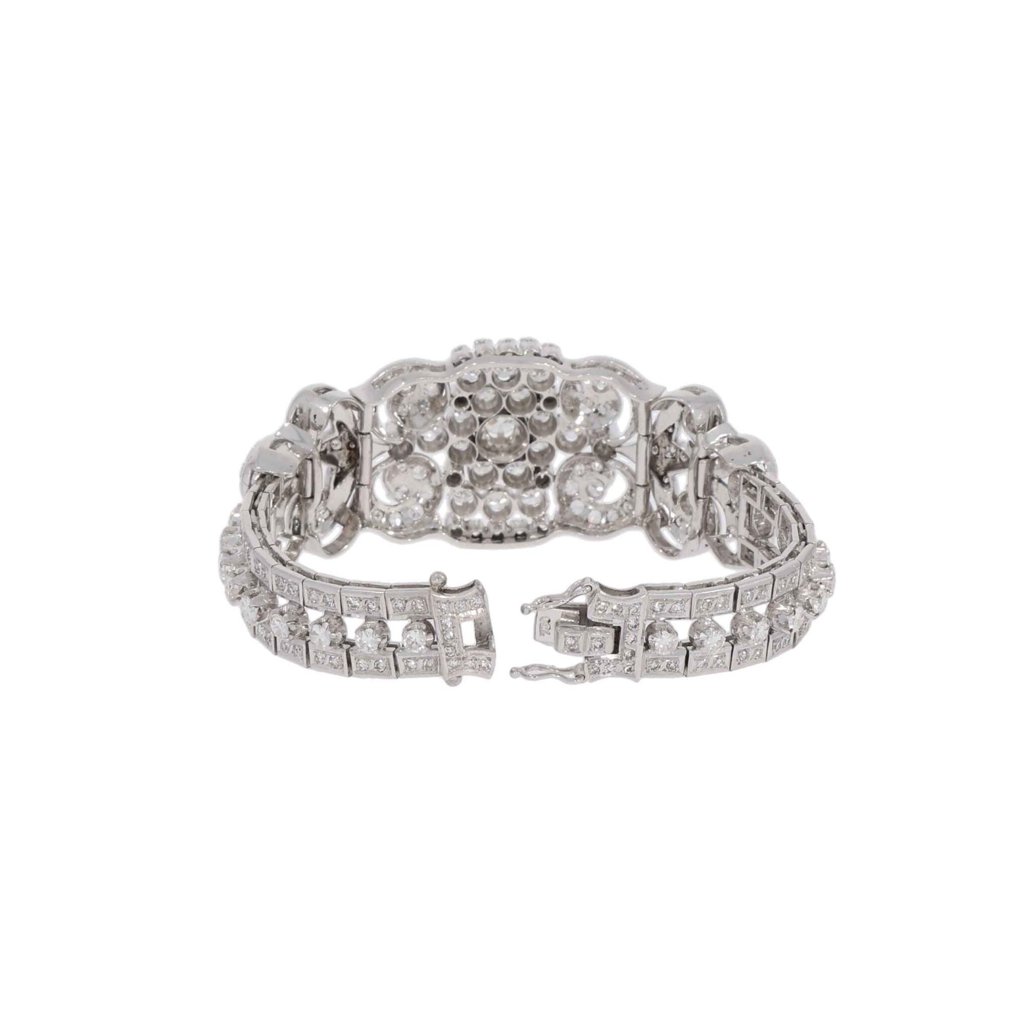 Art Deco Armband Weißgold 750 / 18K mit ca. 7,05ct DIamanten - Bild 5
