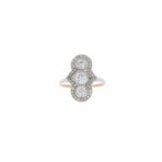Art Deco Ring Gr.55 Gelbgold / Platin mit ca.1,2ct Diamanten Vorschau