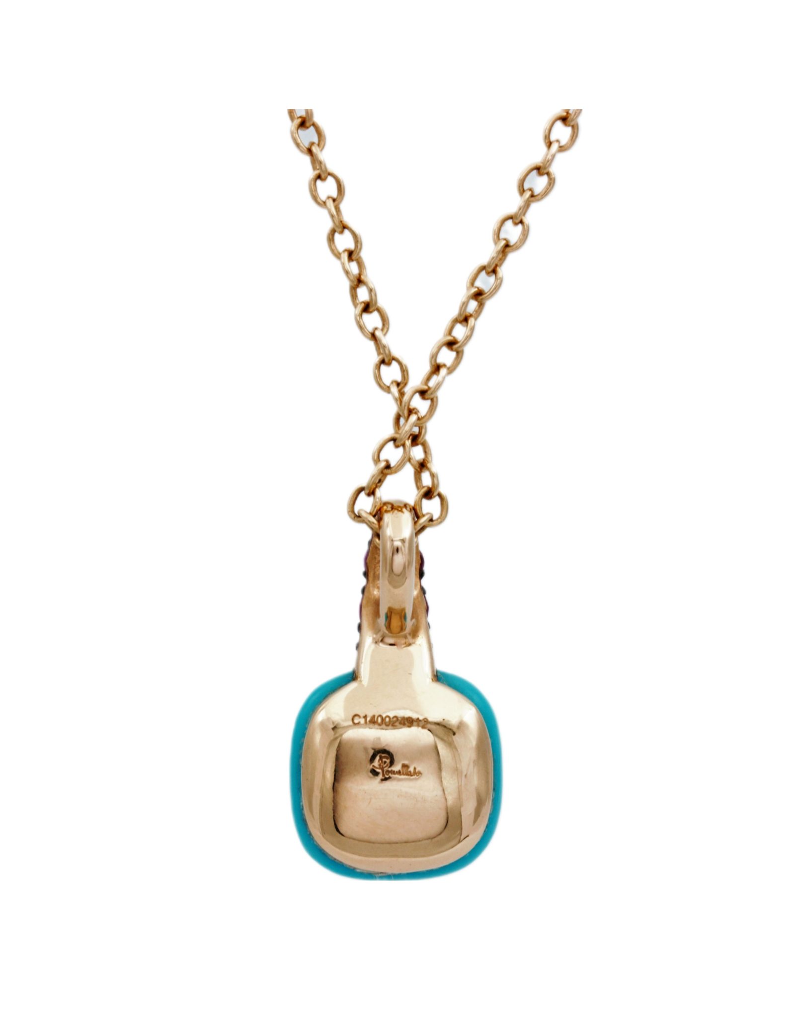 Pomellato „Capri“ Türkis Kette 41cm Rubine Roségold 750/ 18K - Bild 3