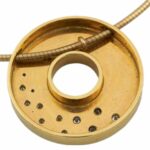 „Donut“ Collier 45cm ca. 0,31ct Diamanten Gelbgold 14K/18K - Bild 11 Vorschau