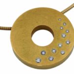 „Donut“ Collier 45cm ca. 0,31ct Diamanten Gelbgold 14K/18K - Bild 4 Vorschau