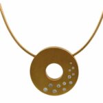 „Donut“ Collier 45cm ca. 0,31ct Diamanten Gelbgold 14K/18K - Bild 2 Vorschau