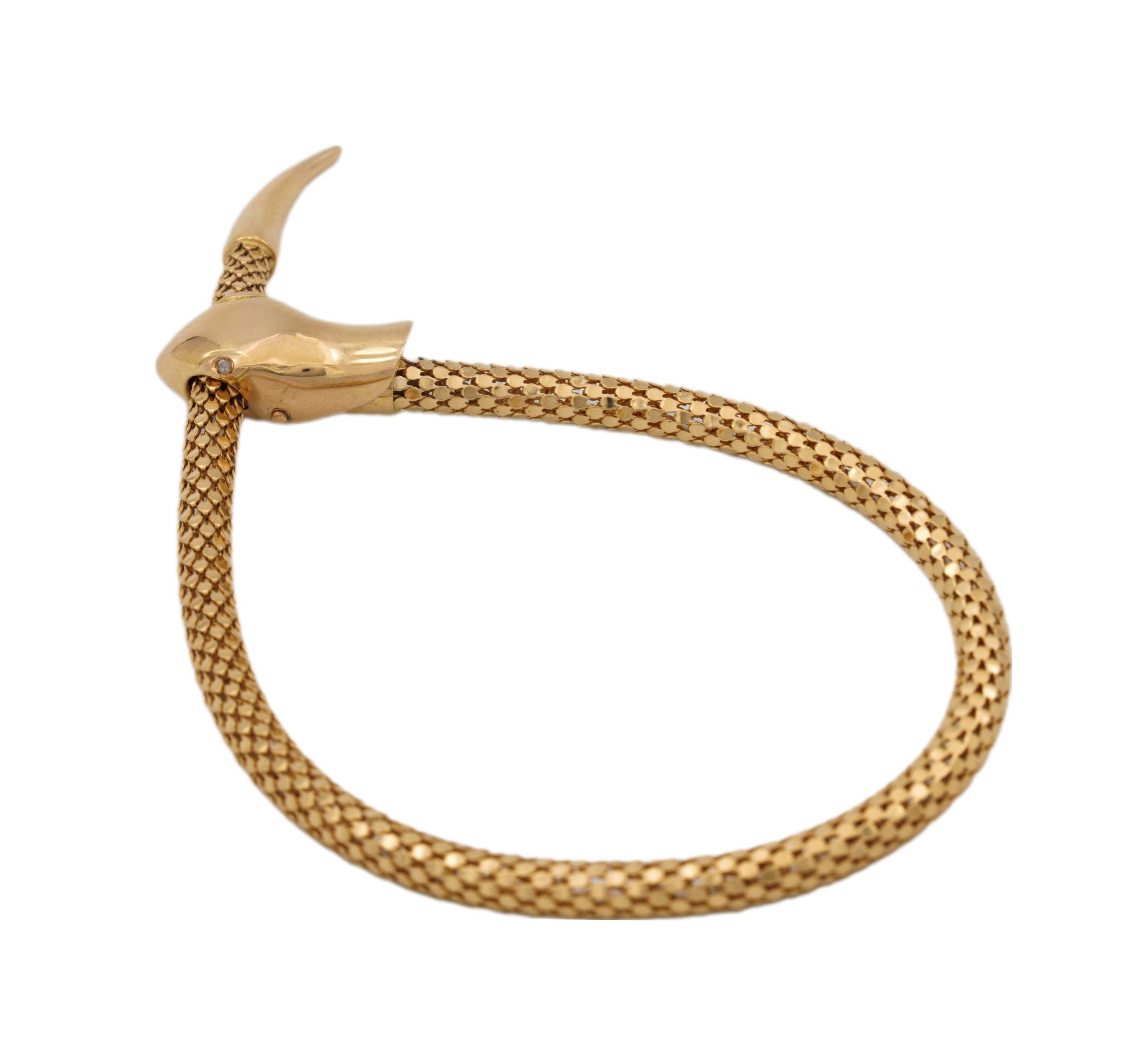 Armband „Schlange“ 23cm Diamanten Gelbgold 750/ 18K