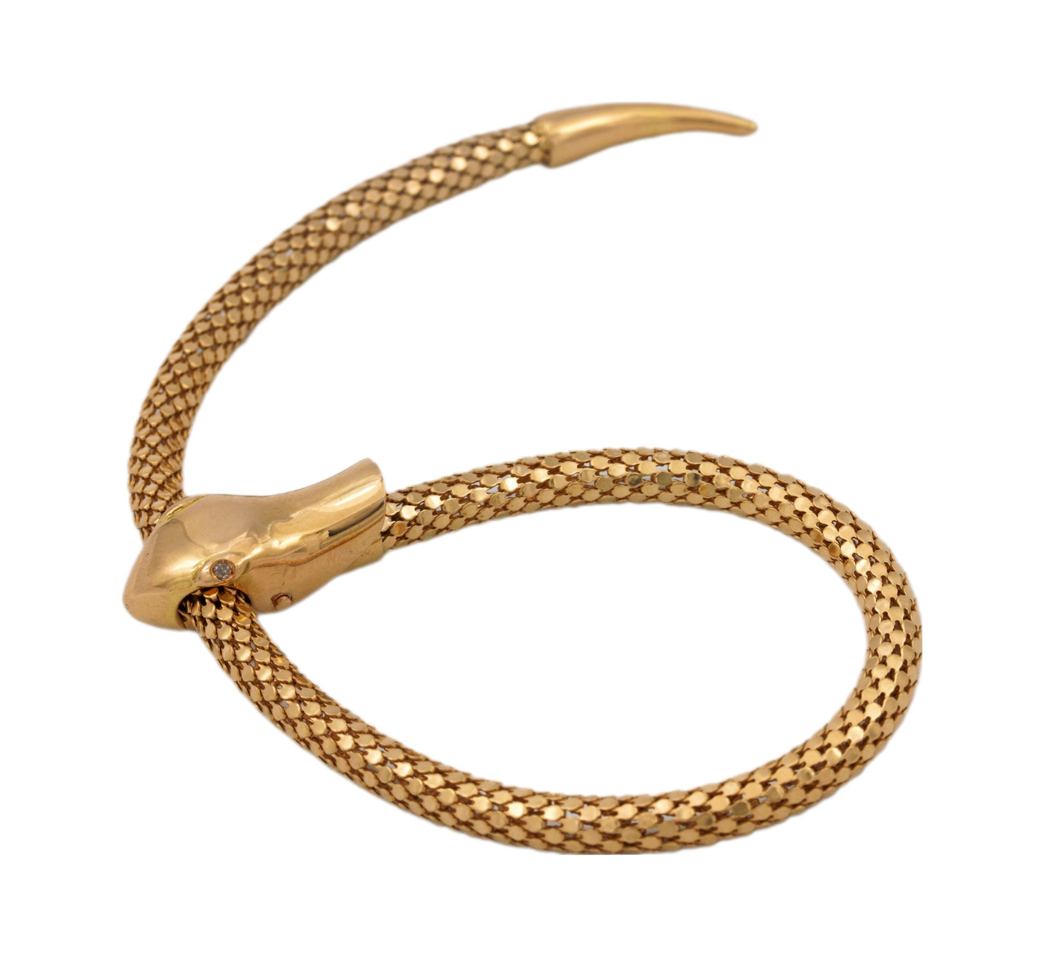 Armband „Schlange“ 23cm Diamanten Gelbgold 750/ 18K - Bild 6