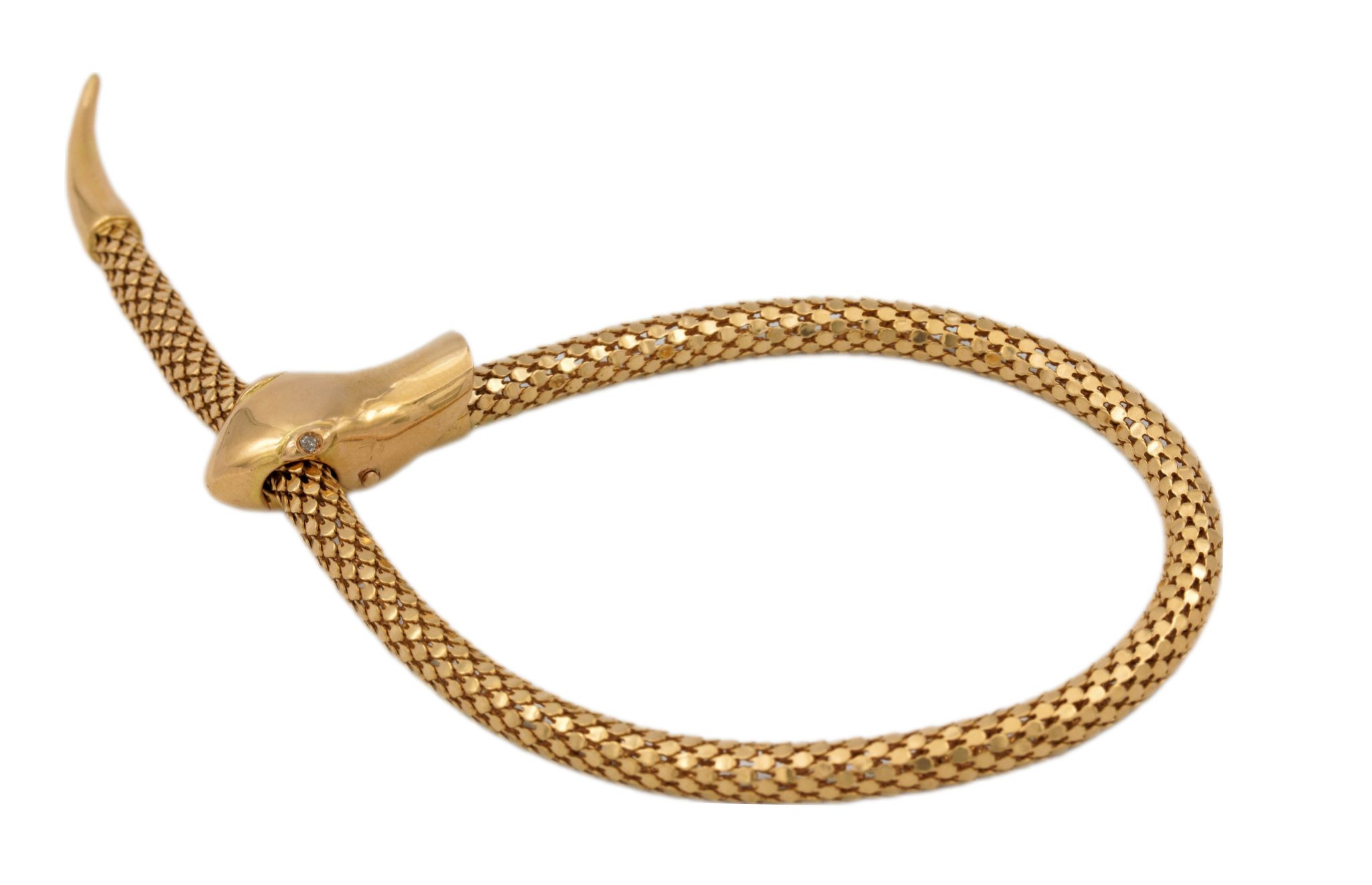 Armband „Schlange“ 23cm Diamanten Gelbgold 750/ 18K - Bild 2