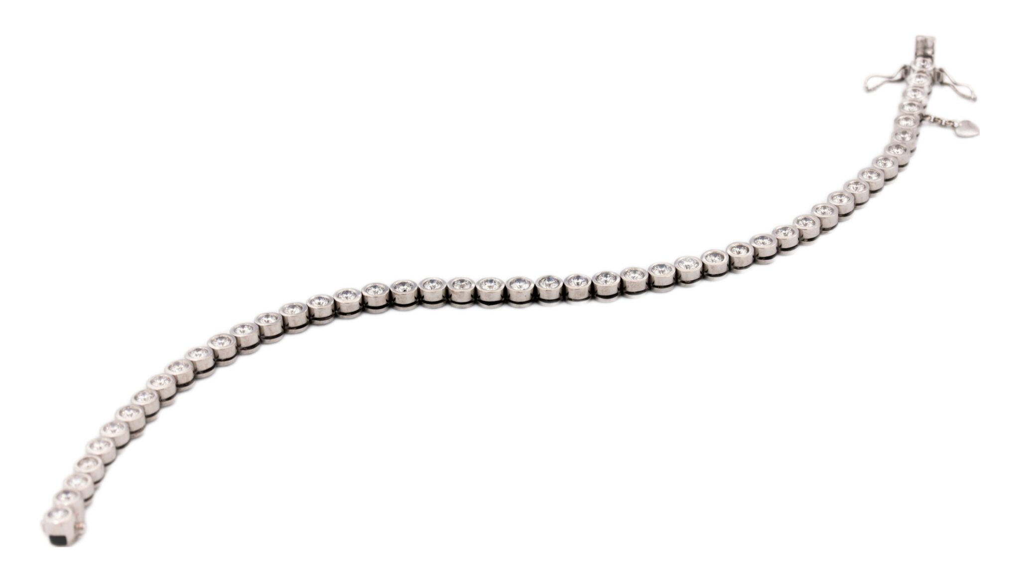 Wempe „Everloving Moonriver“ Tennisarmband 18,5cm ca. 3ct Diamanten Weißgold 18K - Bild 6