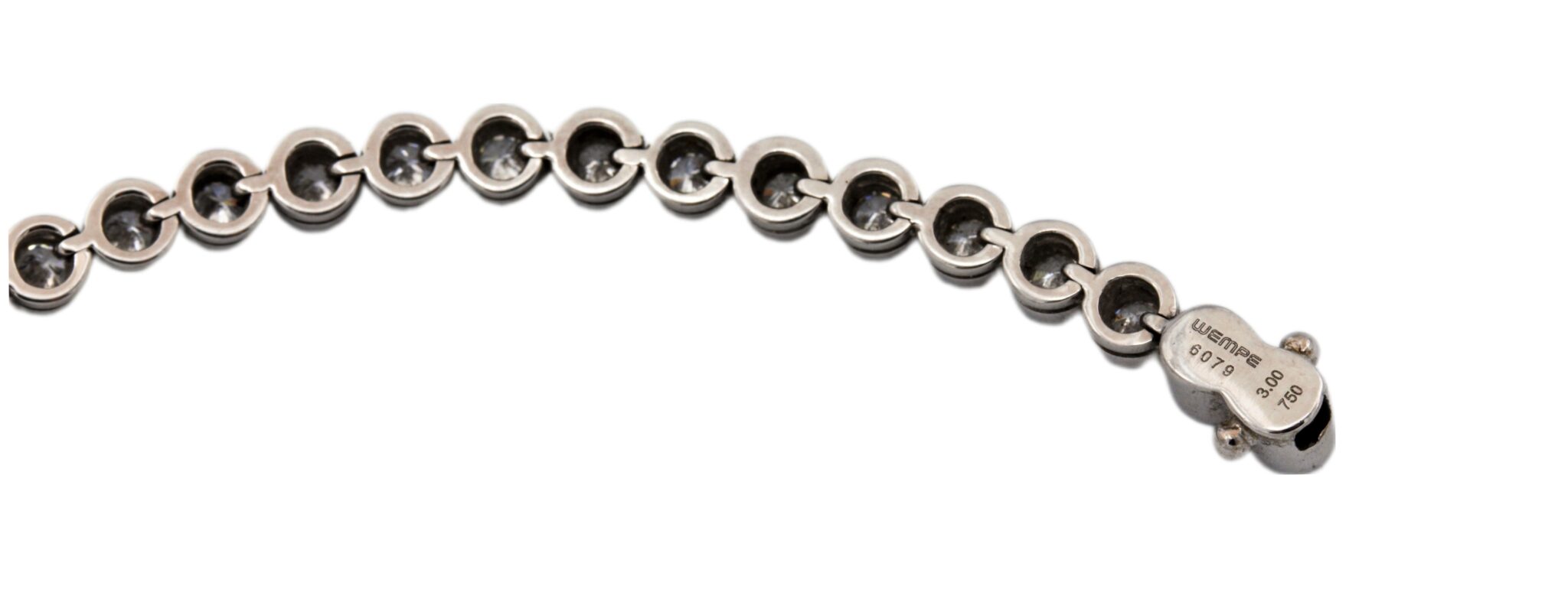 Wempe „Everloving Moonriver“ Tennisarmband 18,5cm ca. 3ct Diamanten Weißgold 18K - Bild 8