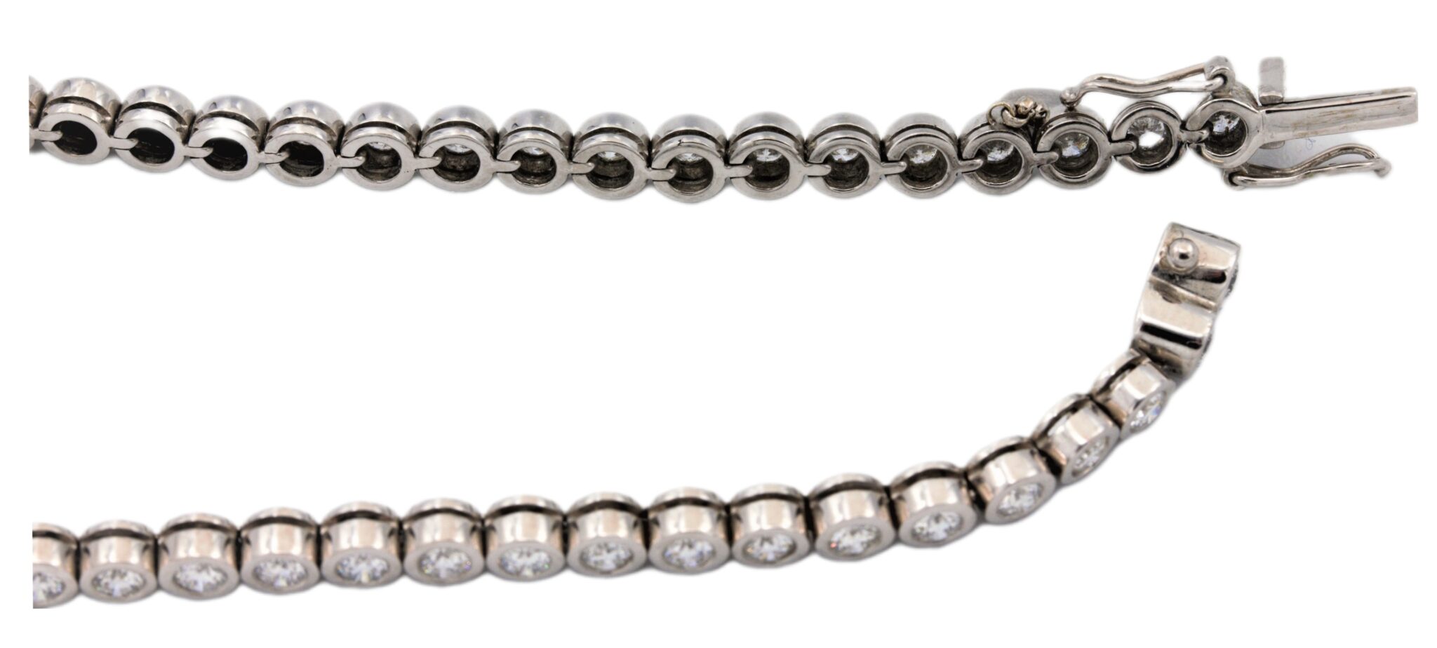 Wempe „Everloving Moonriver“ Tennisarmband 18,5cm ca. 3ct Diamanten Weißgold 18K - Bild 10