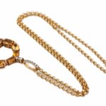 Citrin Kette 48cm ca.0,20ct Diamanten Gelbgold 585/ 14K - Bild 11 Vorschau
