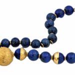 Lapislazuli Collier 50cm Gelbgold 585/ 14K - Bild 3 Vorschau