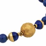 Lapislazuli Collier 50cm Gelbgold 585/ 14K - Bild 5 Vorschau