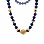 Lapislazuli Collier 50cm Gelbgold 585/ 14K - Bild 7 Vorschau