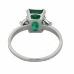 Smaragd Ring Gr.62 ca. 0,24ct Trillanten Weißgold 750/ 18K - Bild 3 Vorschau