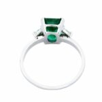 Smaragd Ring Gr.62 ca. 0,24ct Trillanten Weißgold 750/ 18K - Bild 4 Vorschau