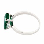 Smaragd Ring Gr.62 ca. 0,24ct Trillanten Weißgold 750/ 18K - Bild 6 Vorschau