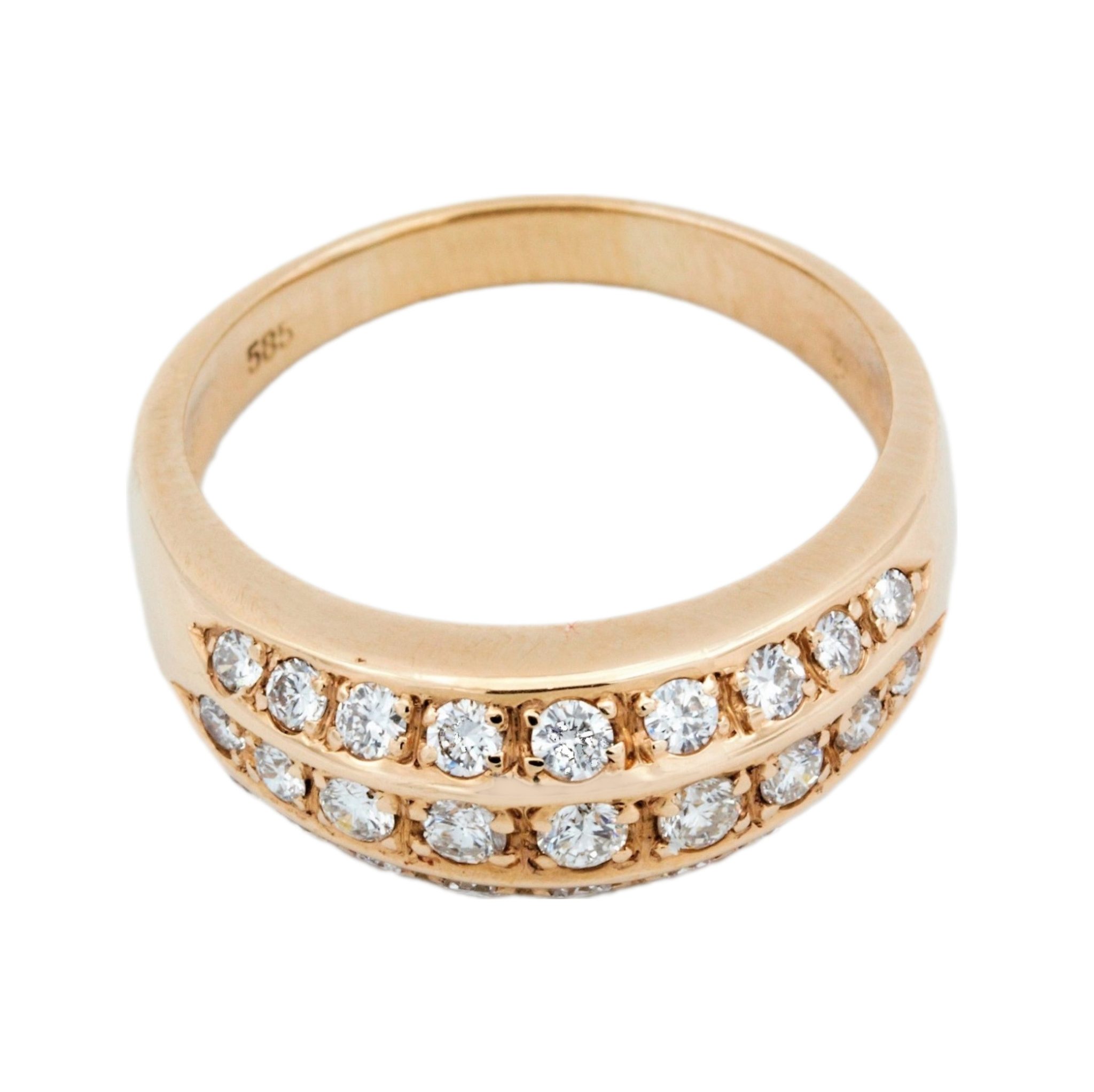 Bandring Gr.53 ca. 0,50ct Diamanten Gelbgold 585/ 14K - Bild 2