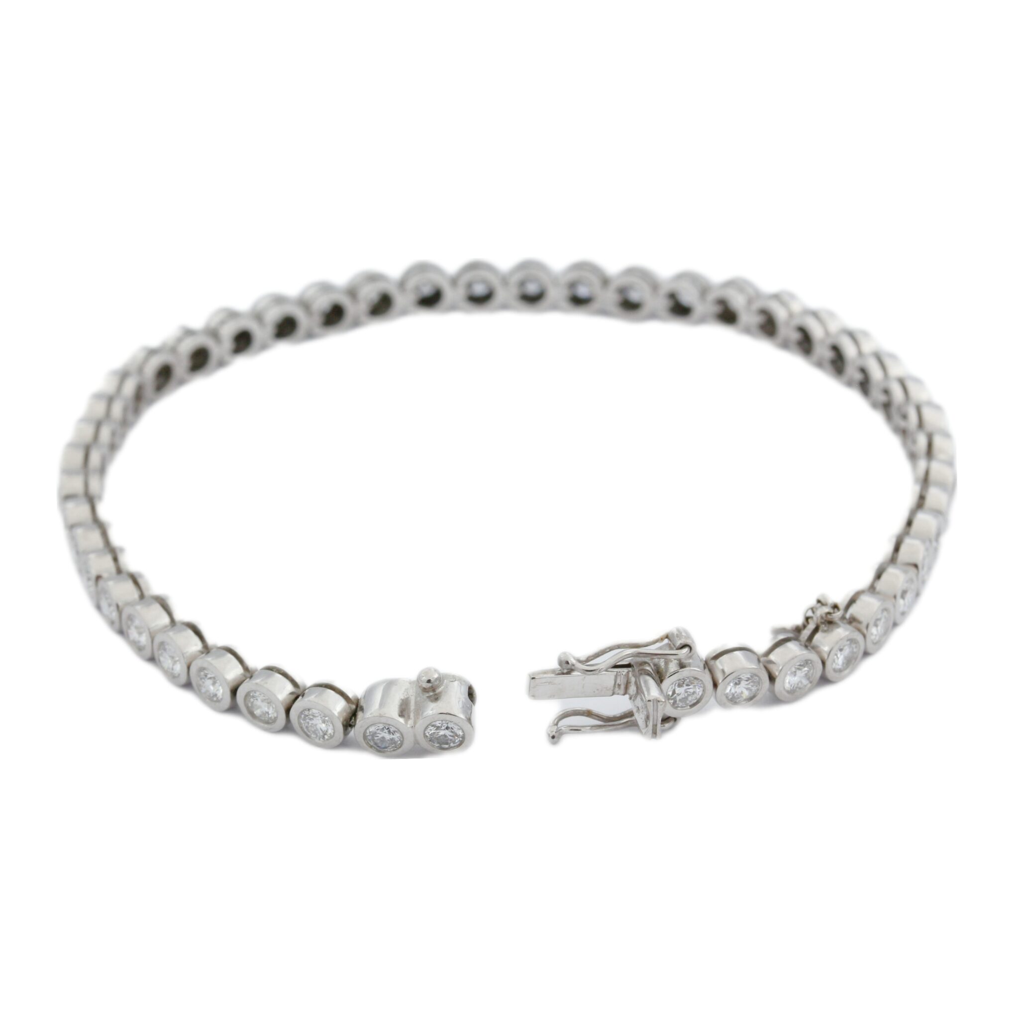 Wempe „Everloving Moonriver“ Tennisarmband 18,5cm ca. 3ct Diamanten Weißgold 18K - Bild 4