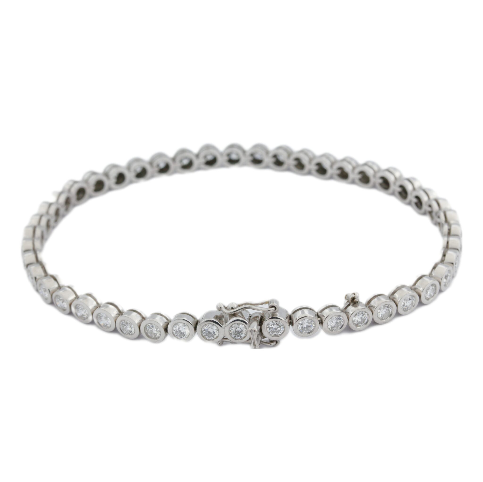 Wempe „Everloving Moonriver“ Tennisarmband 18,5cm ca. 3ct Diamanten Weißgold 18K - Bild 5