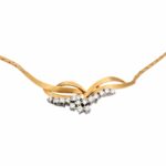 Retro Style Halskette Gelbgold 750 / 18K mit ca. 0,5ct Diamanten - Bild 6 Vorschau