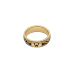 Wellendorff Parillon Ring Gr.59 Gelbgold 750 /18K mit blauen Email und Diamanten - Bild 4 Vorschau