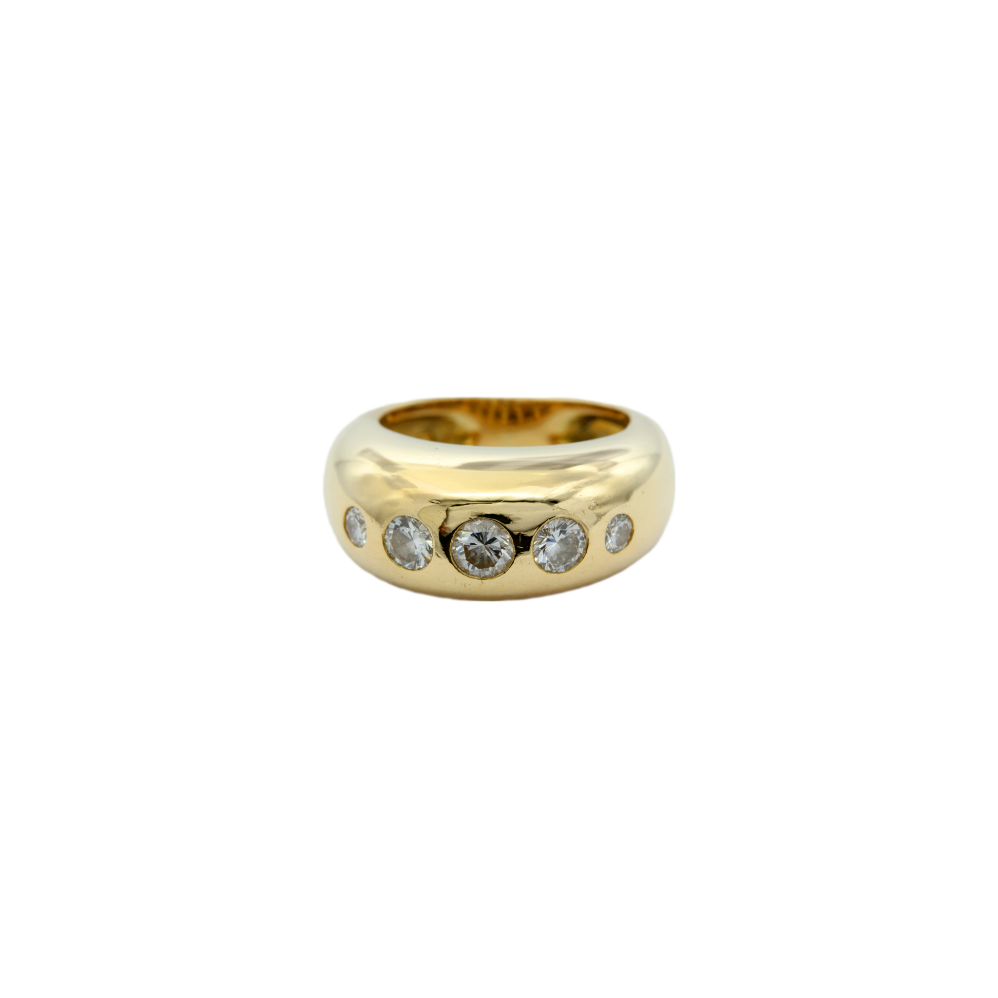 Ring Gr. 52,5 Gelbgold 750 / 18K mit ins. ca. 0,94ct Diamanten