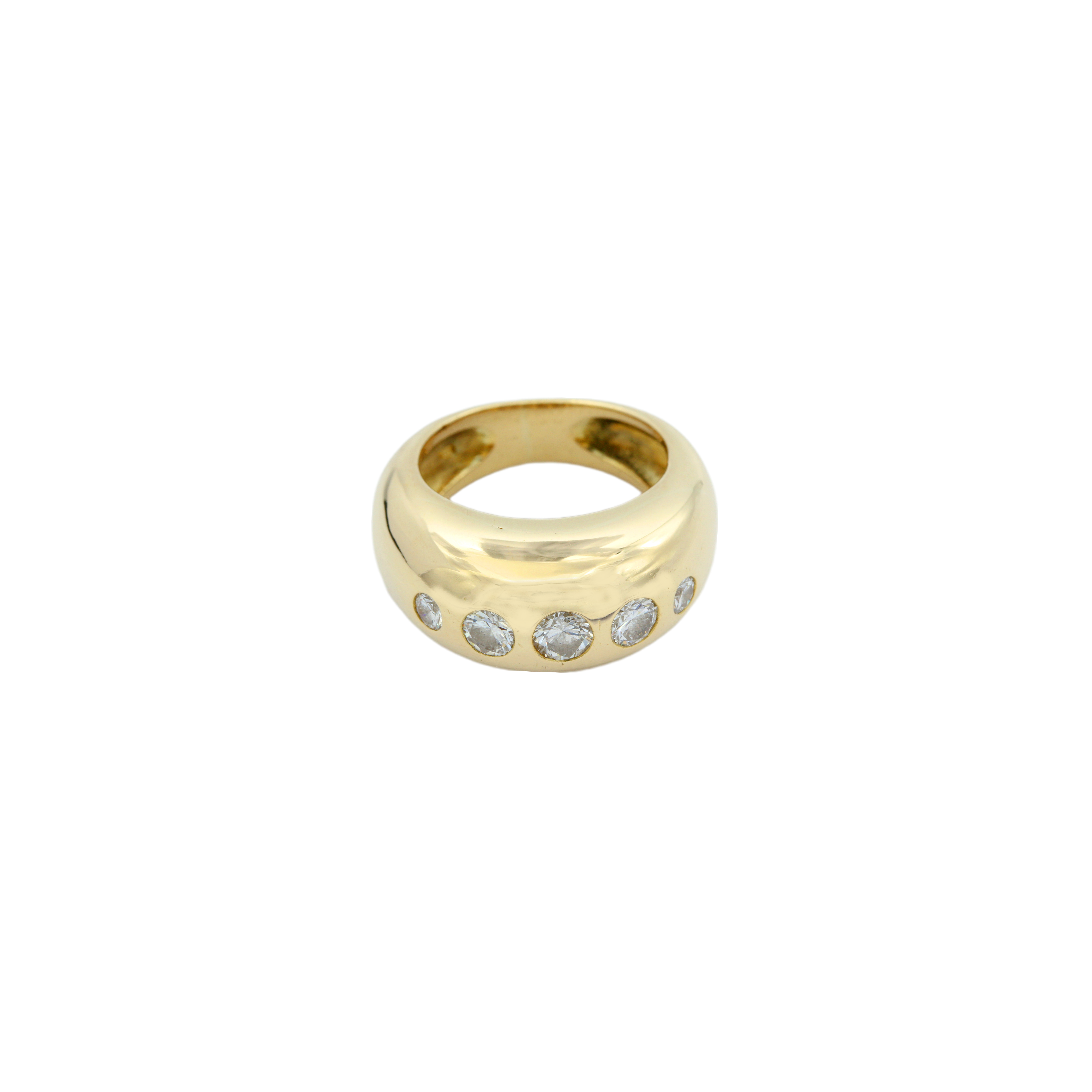 Ring Gr. 52,5 Gelbgold 750 / 18K mit ins. ca. 0,94ct Diamanten - Bild 5