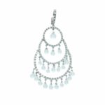 Chandelier Kristall Ohrhänger ca. 1,5 ct Diamanten Weißgold 750/ 18K - Bild 2 Vorschau