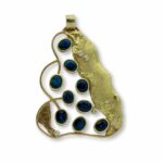 Diamant Saphir Anhänger Gelbgold 585/14K. Vorschau