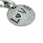 Kette mit Diamant Saphir „Love“ Anhänger Weißgold 750/18K. - Bild 3 Vorschau