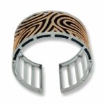Armspange Weiß,- Roségold mit ca. 5,65ct Brillanten und Leder einsatz - Bild 2 Vorschau