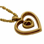 Rubin Diamant Herz Collier Gelbgold 750 / 18 Kt. ca. 1,60 ct. - Bild 3 Vorschau