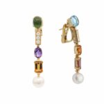 Bulgari Allegra Ohrhänger Gelbgold 750 / 18K mit 0,27ct Diamanten - Bild 3 Vorschau