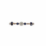 Jugendstil Stabbrosche Gelbgold 585 / 14K mit Diamanten, Saphire Vorschau