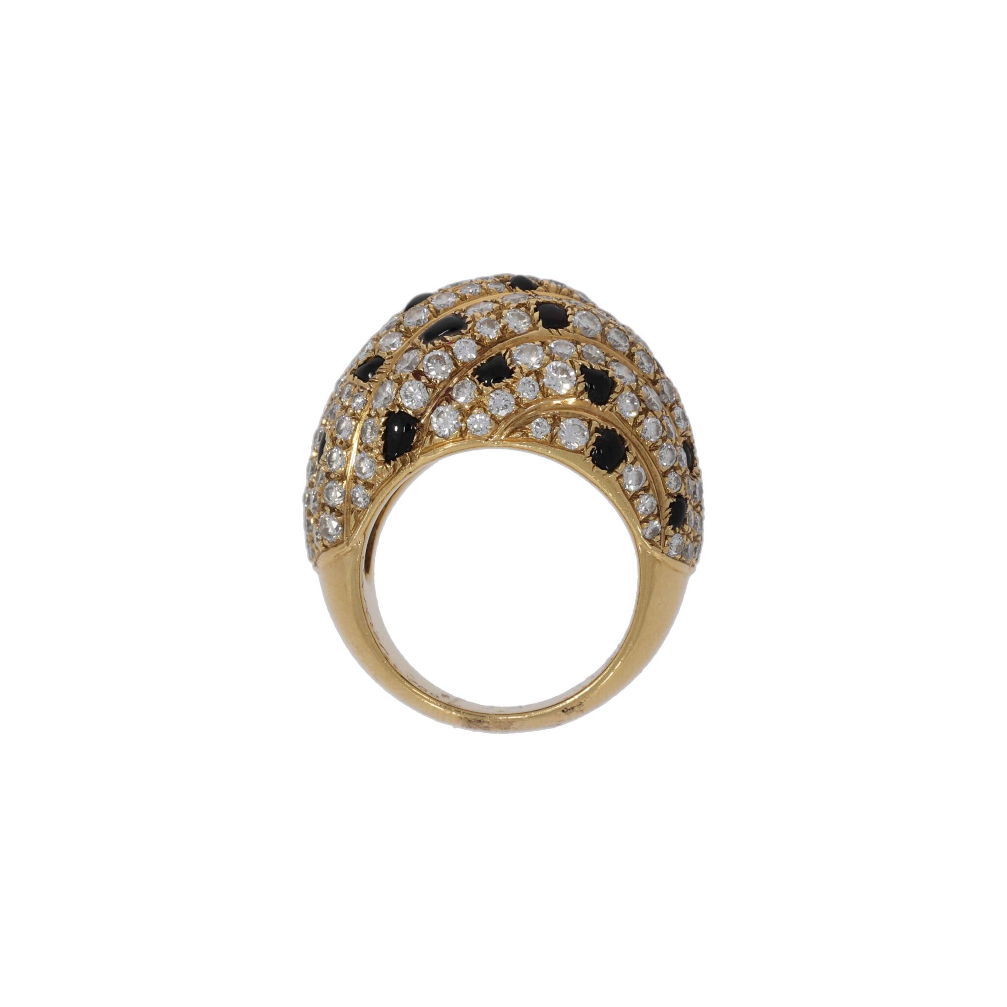 Cartier Panthére Diamond and Onyx Ring Gr.51 Gelbgold 750 / 18K - Bild 4