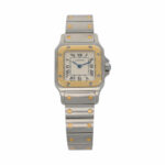 Cartier Santos Galbée Lady Ref. 1567 in Steel and Gold 18K Quarz Vintage watch - Bild 7 Vorschau
