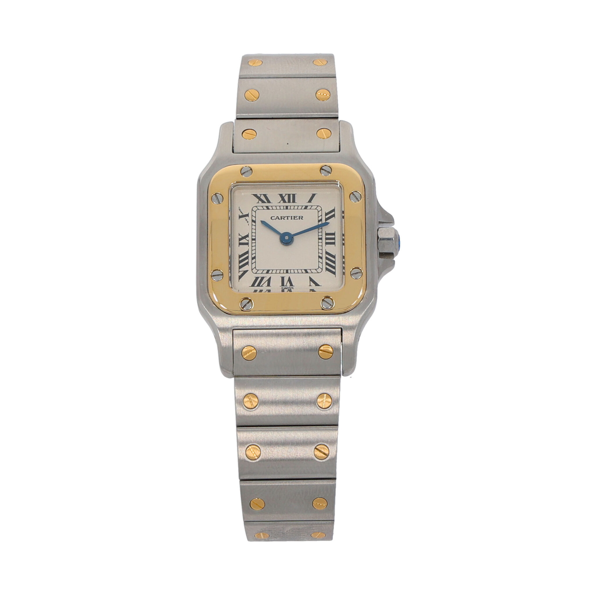 Cartier Santos Galbée Lady Ref. 1567 in Steel and Gold 18K Quarz Vintage watch - Bild 7