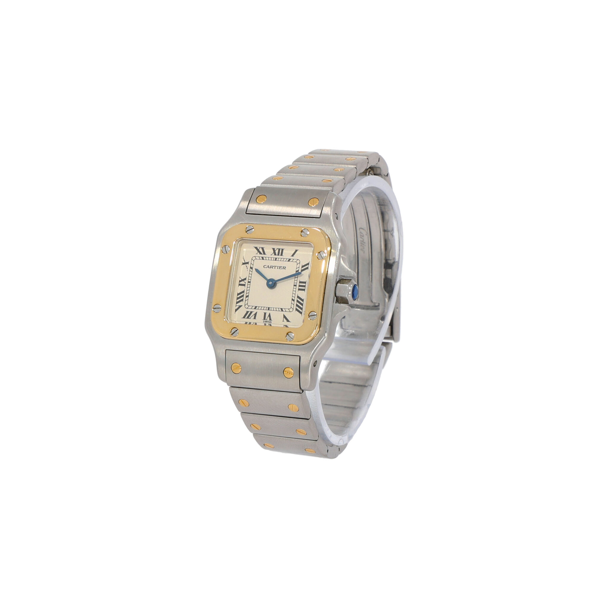 Cartier Santos Galbée Lady Ref. 1567 in Steel and Gold 18K Quarz Vintage watch - Bild 5