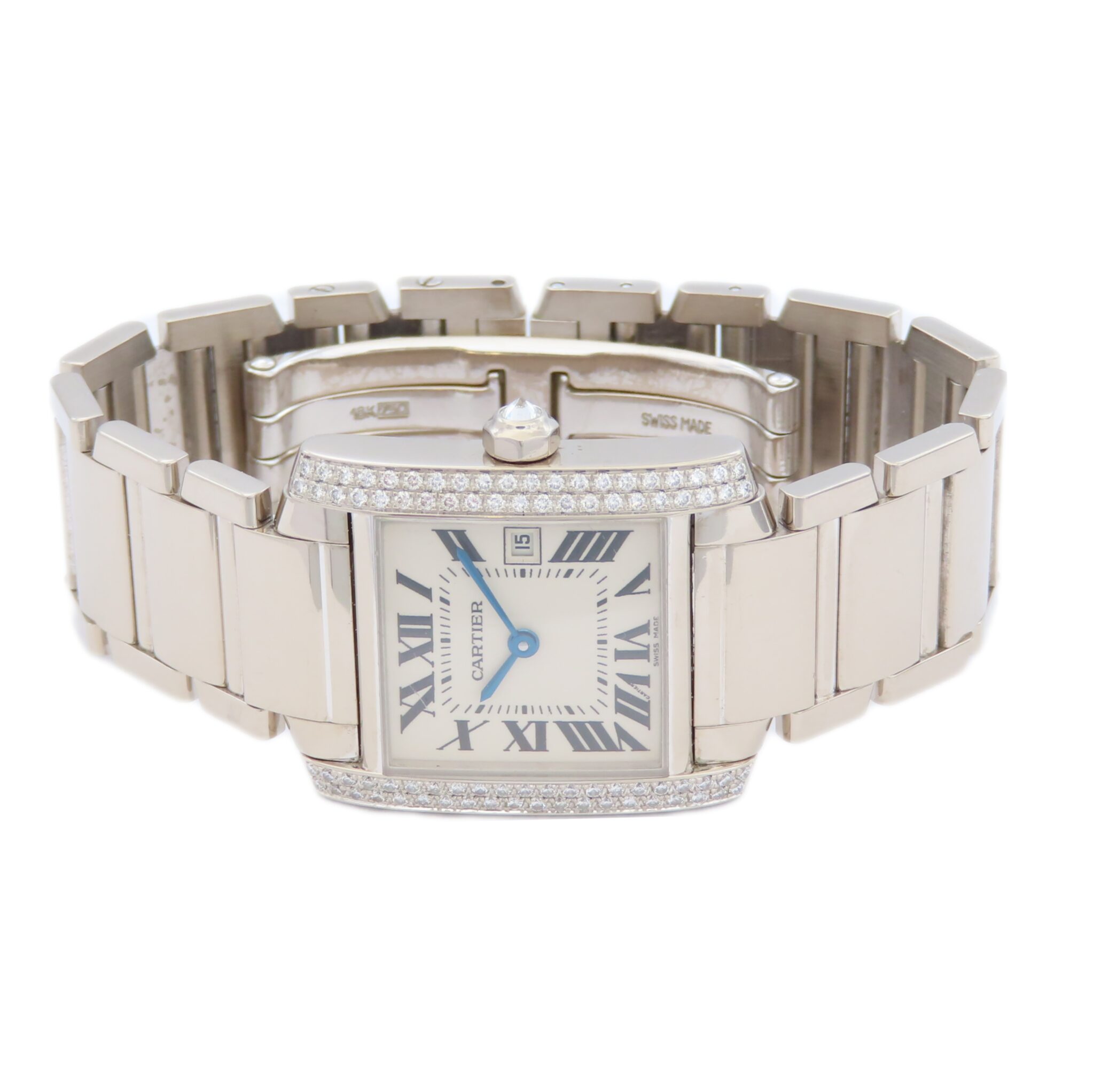 Cartier Tank Française 750 Weißgold – Diamanten – Diamonds White Gold - Bild 6